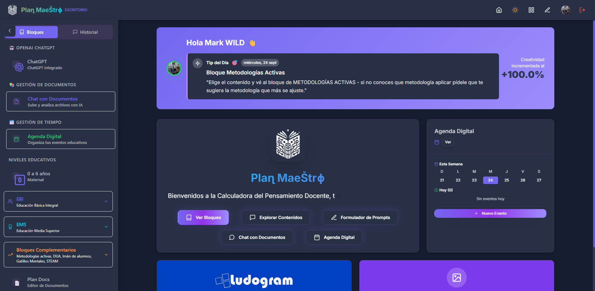 Dashboard Plan Maestro 2026